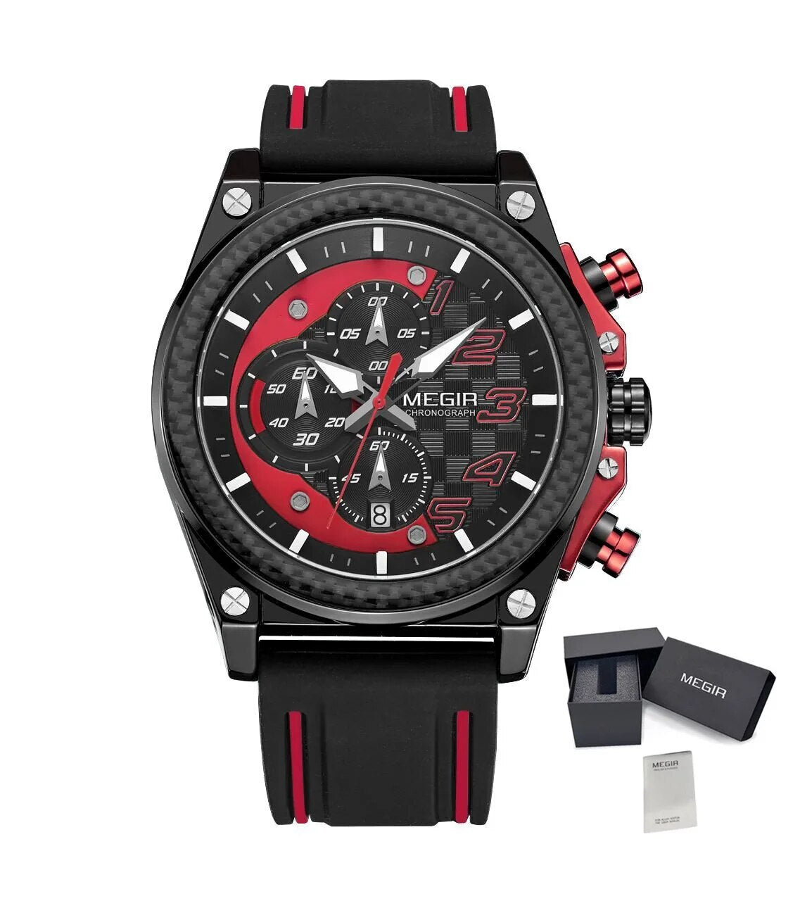 Bold Dial Chronograph Military Silicone Watch | Aurevon Watches