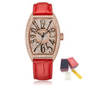 Diamond Dial Leather Automatic Watch | Aurevon Watches