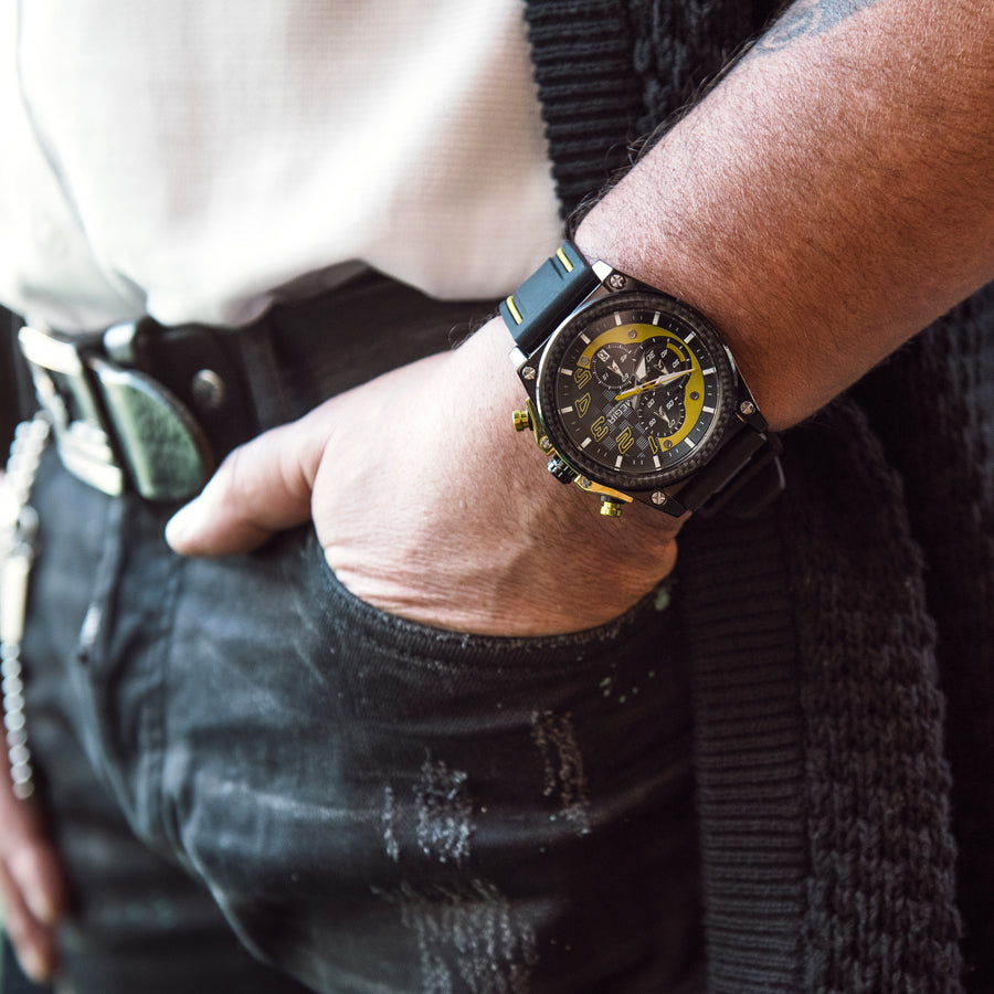 Bold Dial Chronograph Military Silicone Watch | Aurevon Watches
