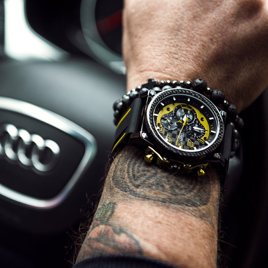 Bold Dial Chronograph Military Silicone Watch | Aurevon Watches