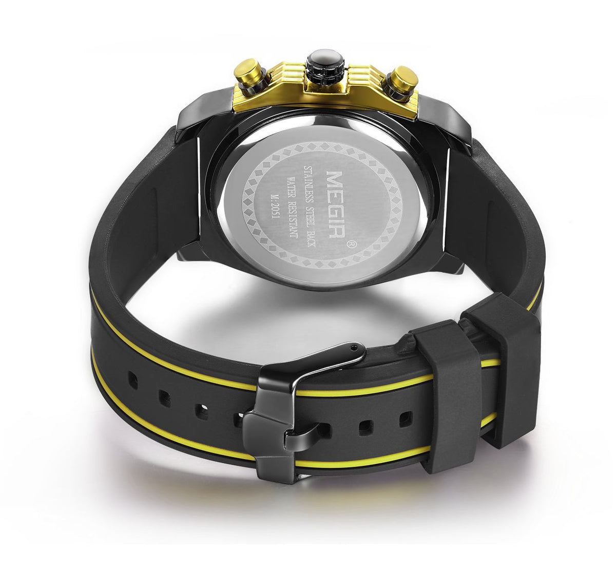 Bold Dial Chronograph Military Silicone Watch | Aurevon Watches