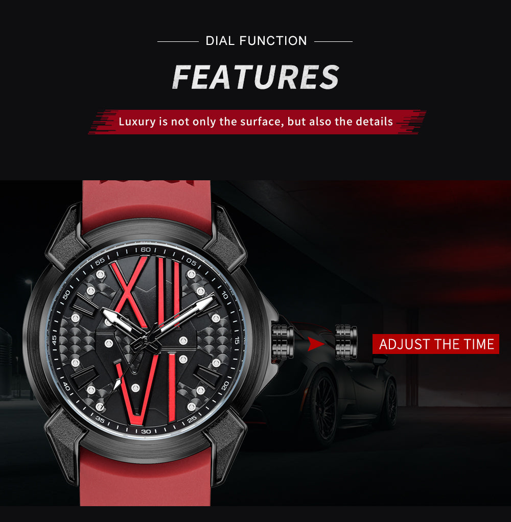 Sport Chronograph Silicone Quartz Watch | Aurevon Watches