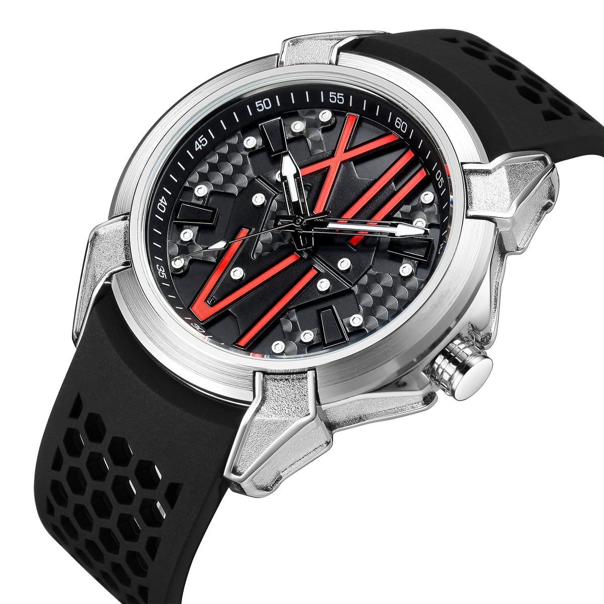 Sport Chronograph Silicone Quartz Watch | Aurevon Watches