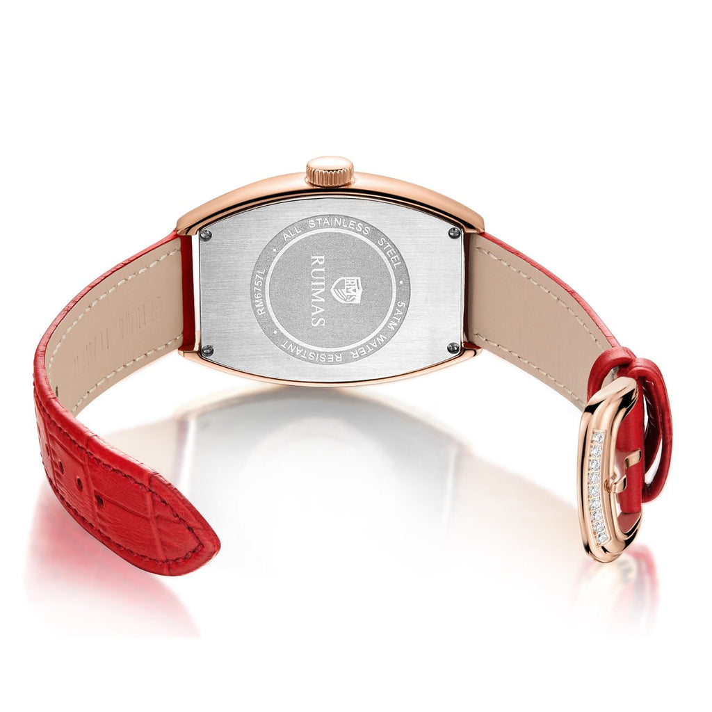 Diamond Dial Leather Automatic Watch | Aurevon Watches