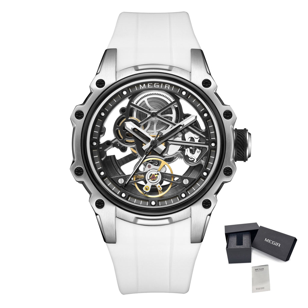 Luminous Skeleton Automatic Steel Sport Watch | Aurevon Watches