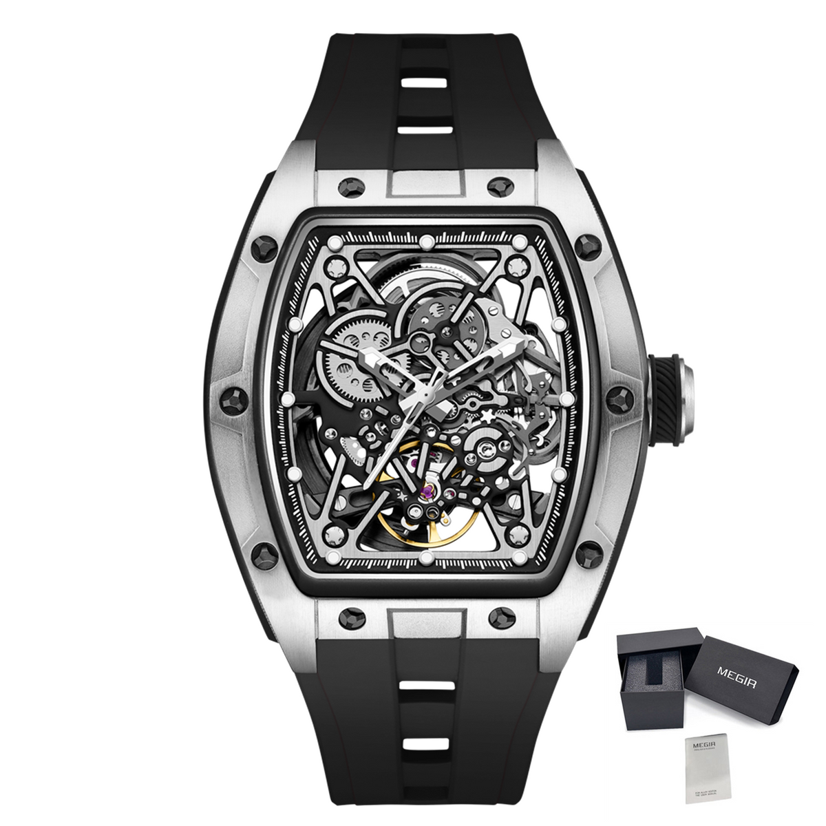 Skeleton Dial Automatic Steel Sport Watch | Aurevon Watches