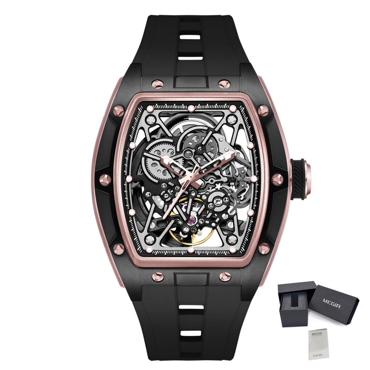 Skeleton Dial Automatic Steel Sport Watch | Aurevon Watches