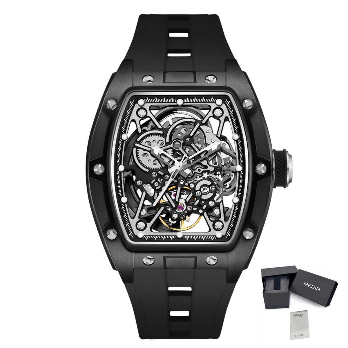 Skeleton Dial Automatic Steel Sport Watch | Aurevon Watches