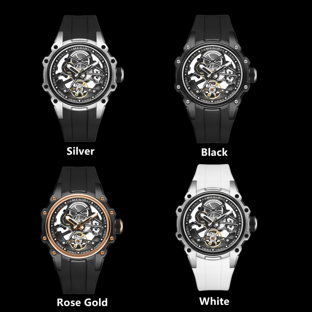 Luminous Skeleton Automatic Steel Sport Watch | Aurevon Watches