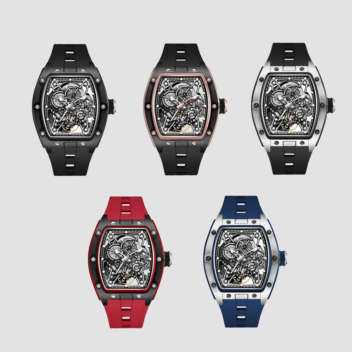 Skeleton Dial Automatic Steel Sport Watch | Aurevon Watches