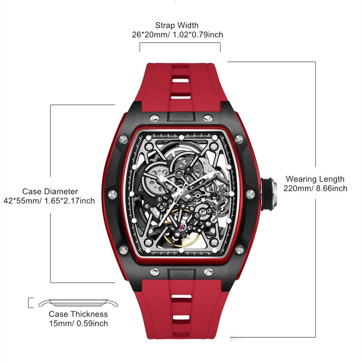 Skeleton Dial Automatic Steel Sport Watch | Aurevon Watches