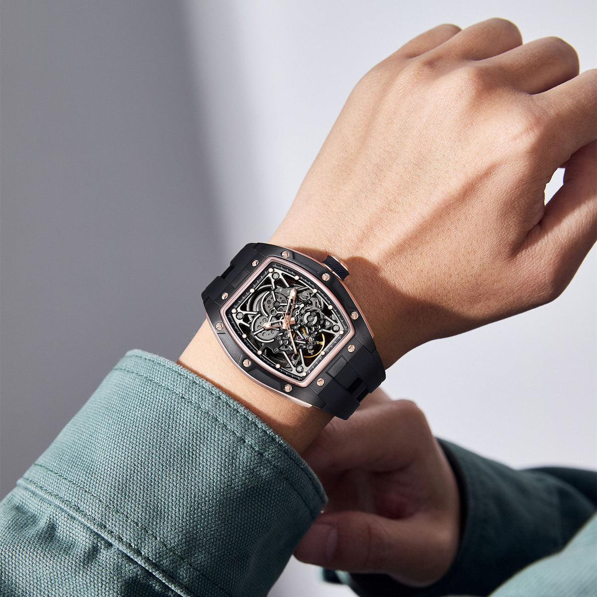 Skeleton Dial Automatic Steel Sport Watch | Aurevon Watches