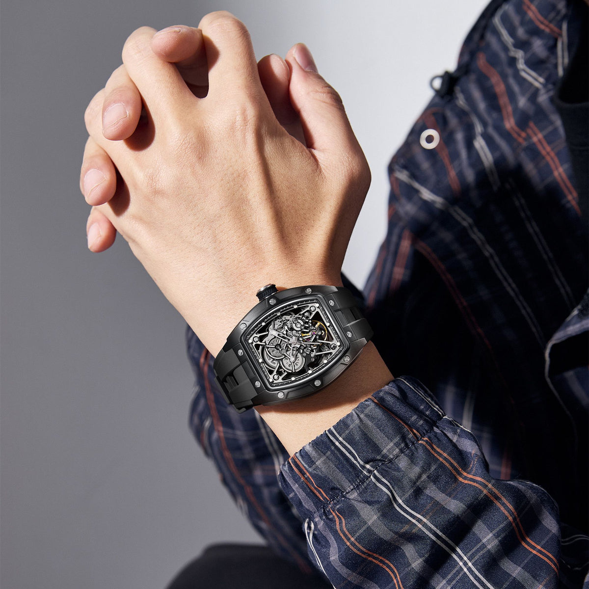 Skeleton Dial Automatic Steel Sport Watch | Aurevon Watches