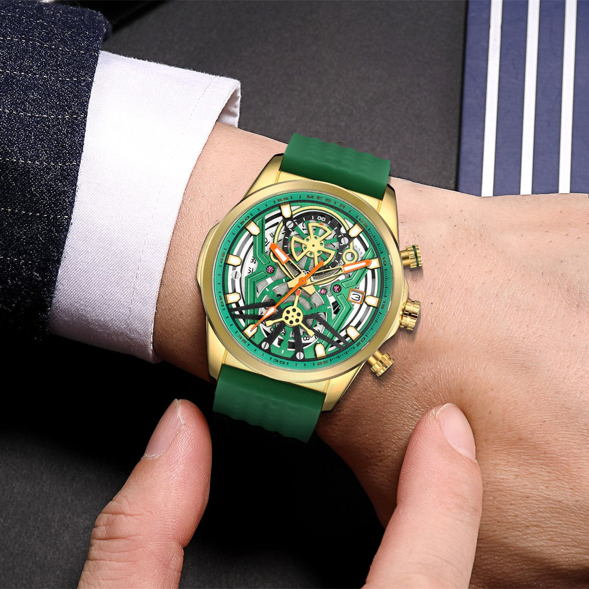 Luminous Chronograph Military Quartz Watch | Aurevon Watches
